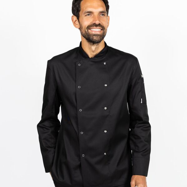 Dennys Long Sleeve Press Stud Chef's Jacket Thumbnail