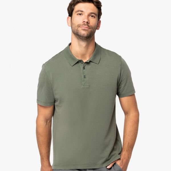 Native Spirit Washed Jersey Polo Shirt Thumbnail