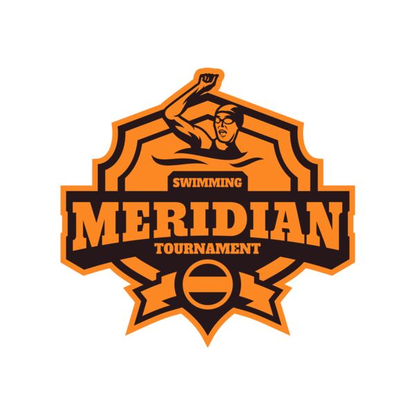 Meridian Tournament Swimming logo template Thumbnail