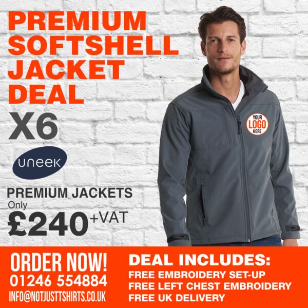 6 X Premium Full Zip Soft Shell Jacket Thumbnail