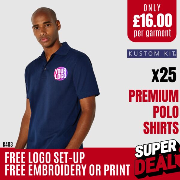 25 Premium Polos for £400+VAT Thumbnail